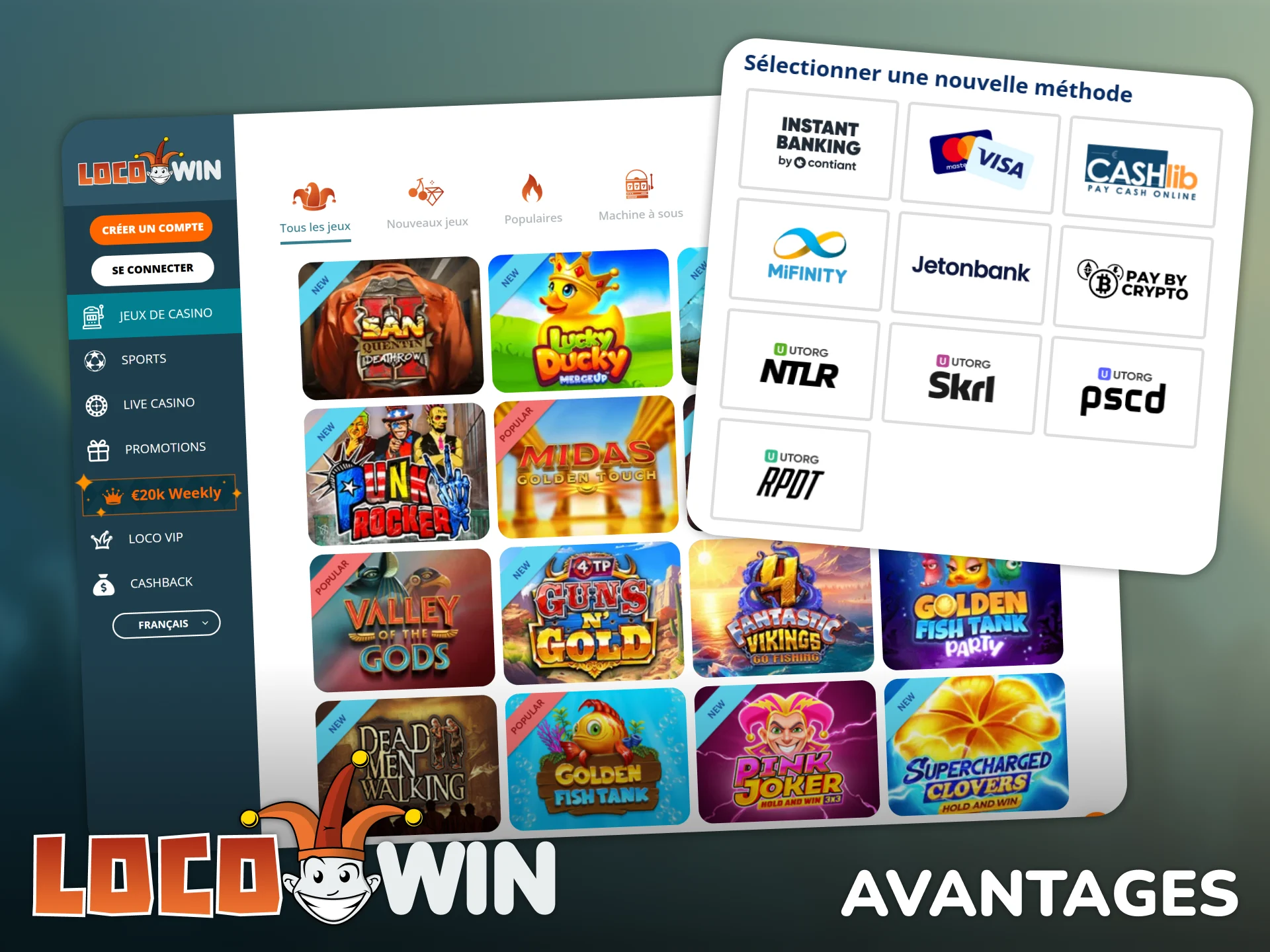 Profitez des nombreux avantages de jouer au casino en ligne Locowin.