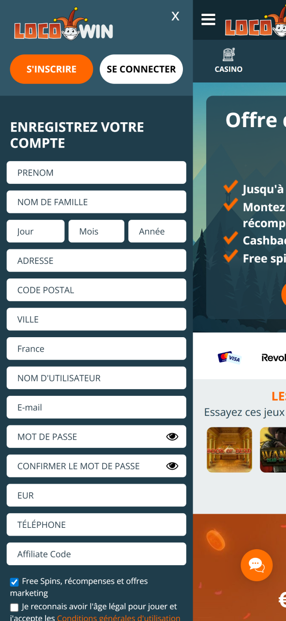 Créez un compte Locowin pour accéder à des jeux exceptionnels et à des bonus.