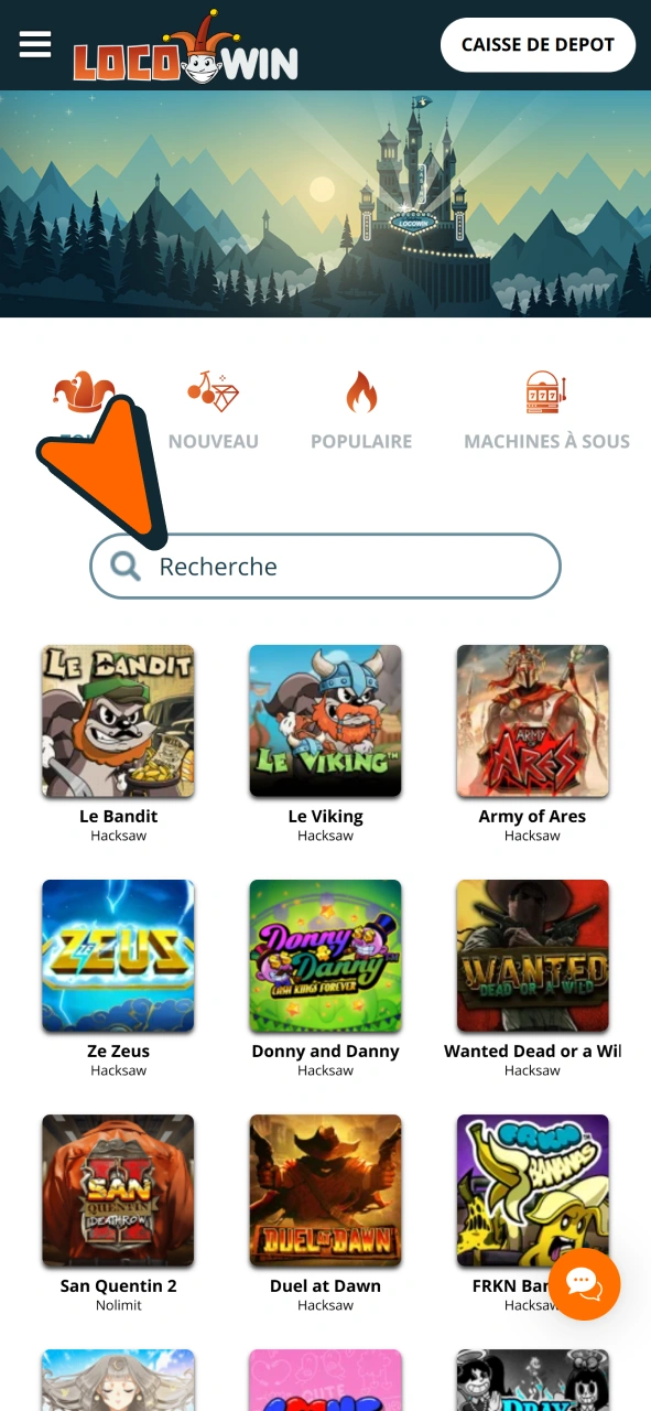 Cherchez le titre pour jouer à Aviator sur Locowin rapidement.