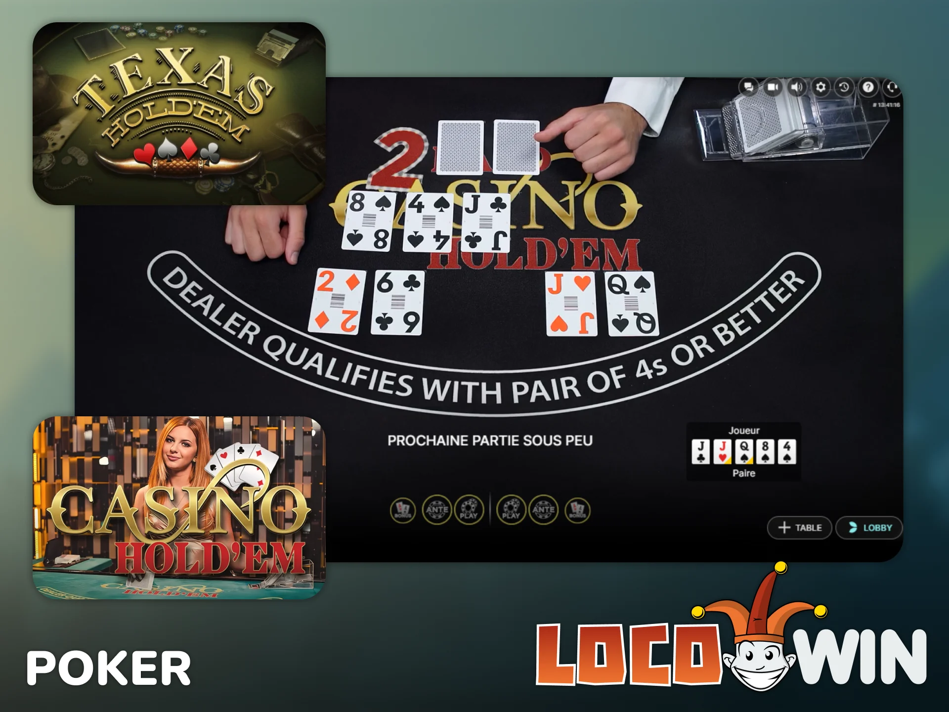 Montrez vos talents au poker avec les jeux en direct de Locowin.