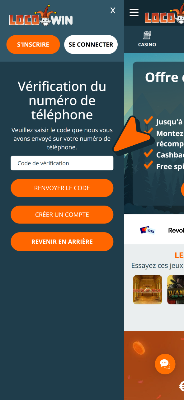 Confirmez votre numéro de téléphone pour finaliser votre inscription Locowin.