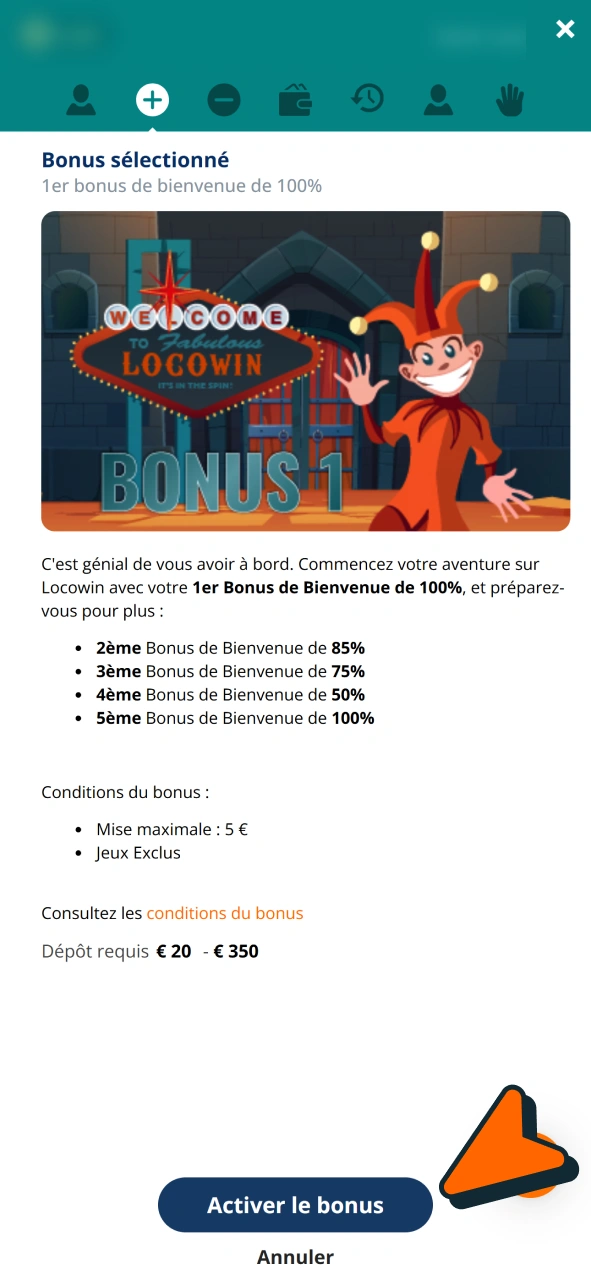 Jouez avec vos tours gratuits offerts par le bonus Locowin.