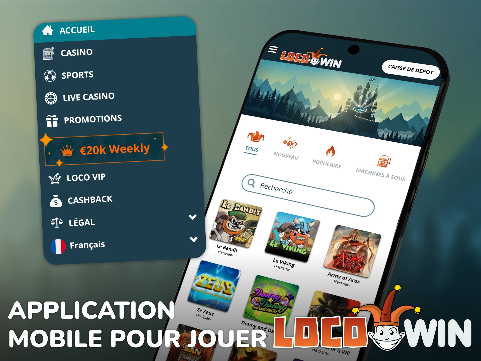 Téléchargez l'application pour vos machines à sous préférées sur Locowin.